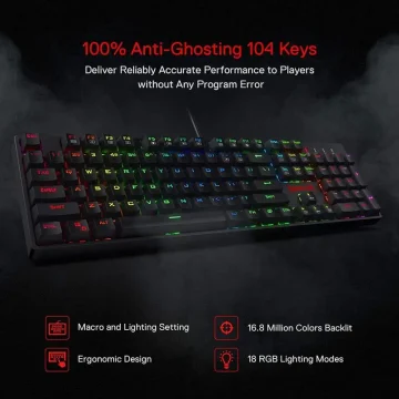 Redragon K582 Surara RGB LED Backlit Mechanical Gaming 2 | PricZone Redragon K582 Surara RGB LED Backlit Mechanical Gaming 2 | PricZone