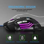 Ergonomic Ambidextrous RGB Gaming Mouse for PC Laptop 5 | PricZone