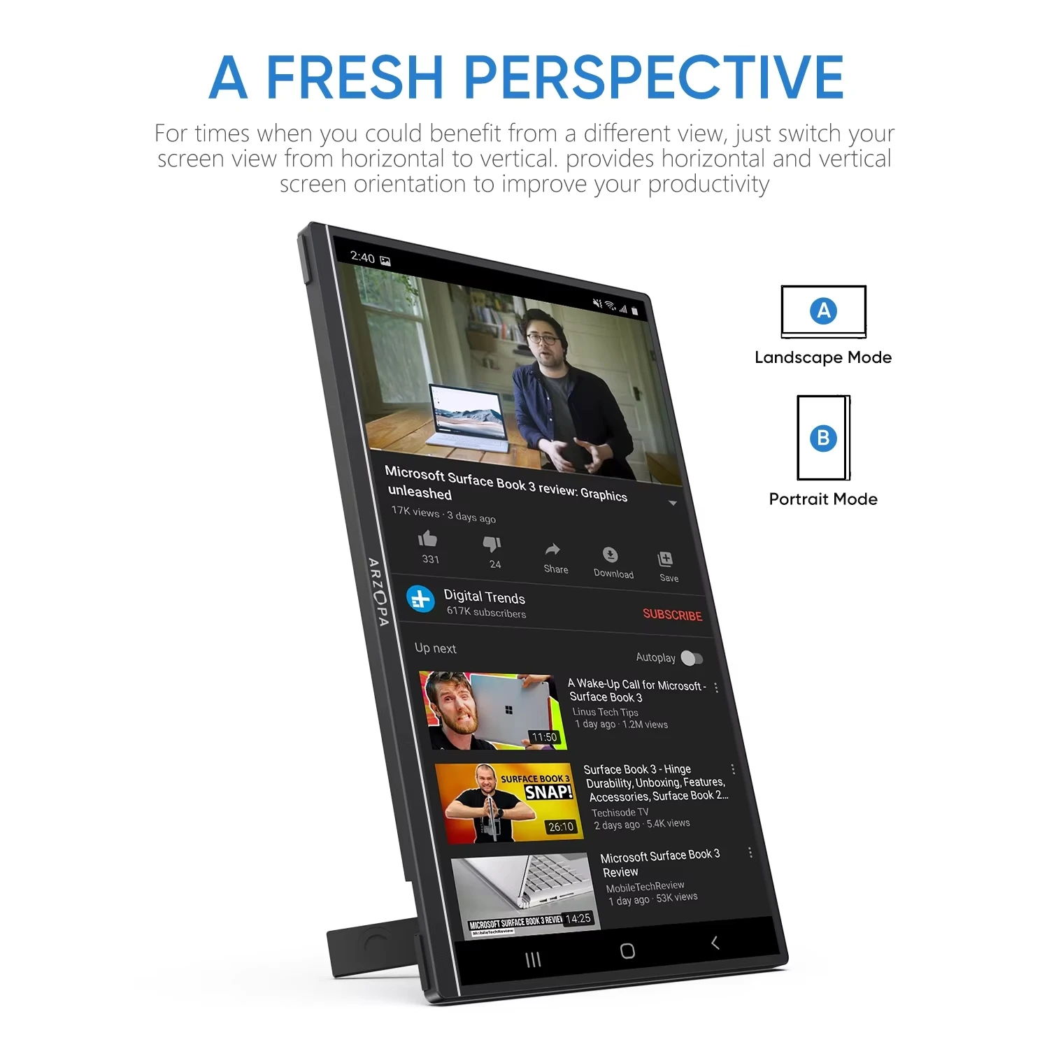 Arzopa 156 Inch Portable Monitor Fhd 1080P Ips USBC HDMI 4 | PricZone Arzopa 156 Inch Portable Monitor Fhd 1080P Ips USB C HDMI 4 | PricZone