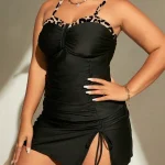 Lushoire Plus Size Leopard Print Cami Tankini Swimwear Set 3 | PricZone Lushoire Plus Size Leopard Print Cami Tankini Swimwear Set 3 | PricZone