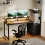 Gaming Desk with 3 Storage Drawers and LED