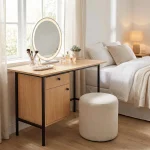 Compact Natural Oak Computer Desk with Storage 5 | PricZone Compact Natural Oak Computer Desk with Storage 5 | PricZone