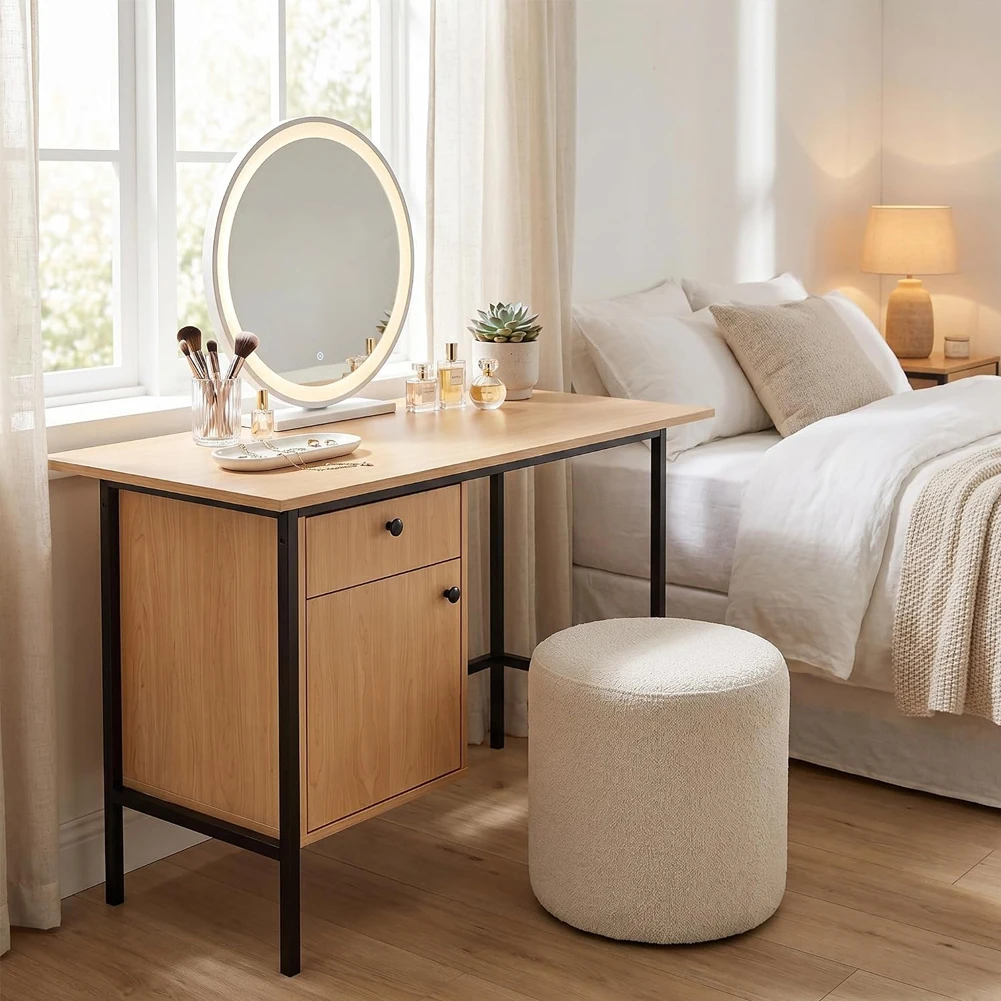 Compact Natural Oak Computer Desk with Storage 5 | PricZone Compact Natural Oak Computer Desk with Storage 5 | PricZone
