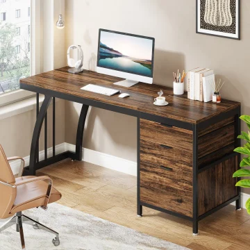 Tribesigns Computer Desk with 3 Reversible Drawers 2