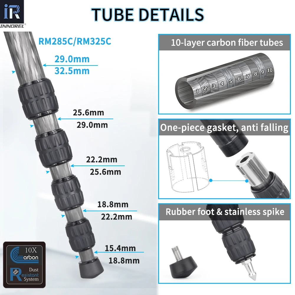 Innorel Rm285CRm325C Travel Carbon Fiber Camera Monopod 4 | PricZone Innorel Rm285CRm325C Travel Carbon Fiber Camera Monopod 4 | PricZone