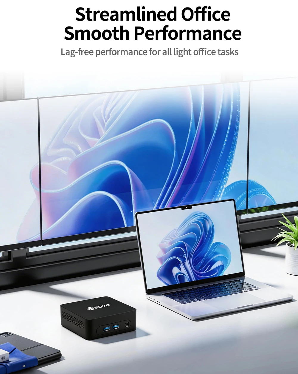 Soyo Y5 Intel Core I3 4030U Mini PC with 8Gb RAM and 128Gb 16