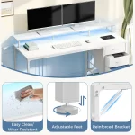 40In47In Gaming Computer Desk with Storage and LED Lights 5 | PricZone 40In 47In Gaming Computer Desk with Storage and LED Lights 5 | PricZone