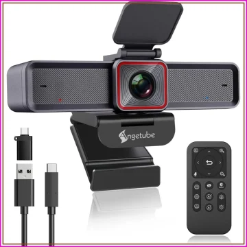 4K Webcam with AI Tracking and Wide Angle Remote Control 1 | PricZone 4K Webcam with AI Tracking and Wide Angle Remote Control 1 | PricZone