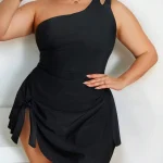 Plus Size Women One Piece Swimsuit Side Tie Casual Summer 4 | PricZone