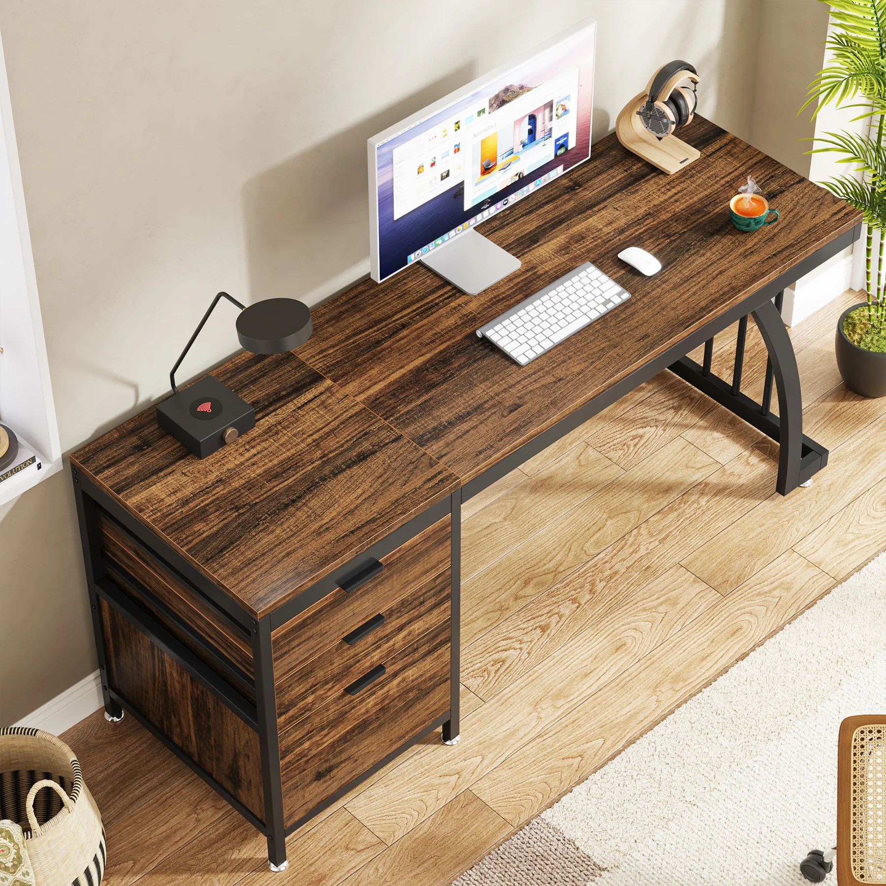 Tribesigns Computer Desk with 3 Reversible Drawers 6 | PricZone Tribesigns Computer Desk with 3 Reversible Drawers 6 | PricZone