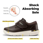 FitVille Wide Leather Diabetic Slip On Shoes 3 | PricZone