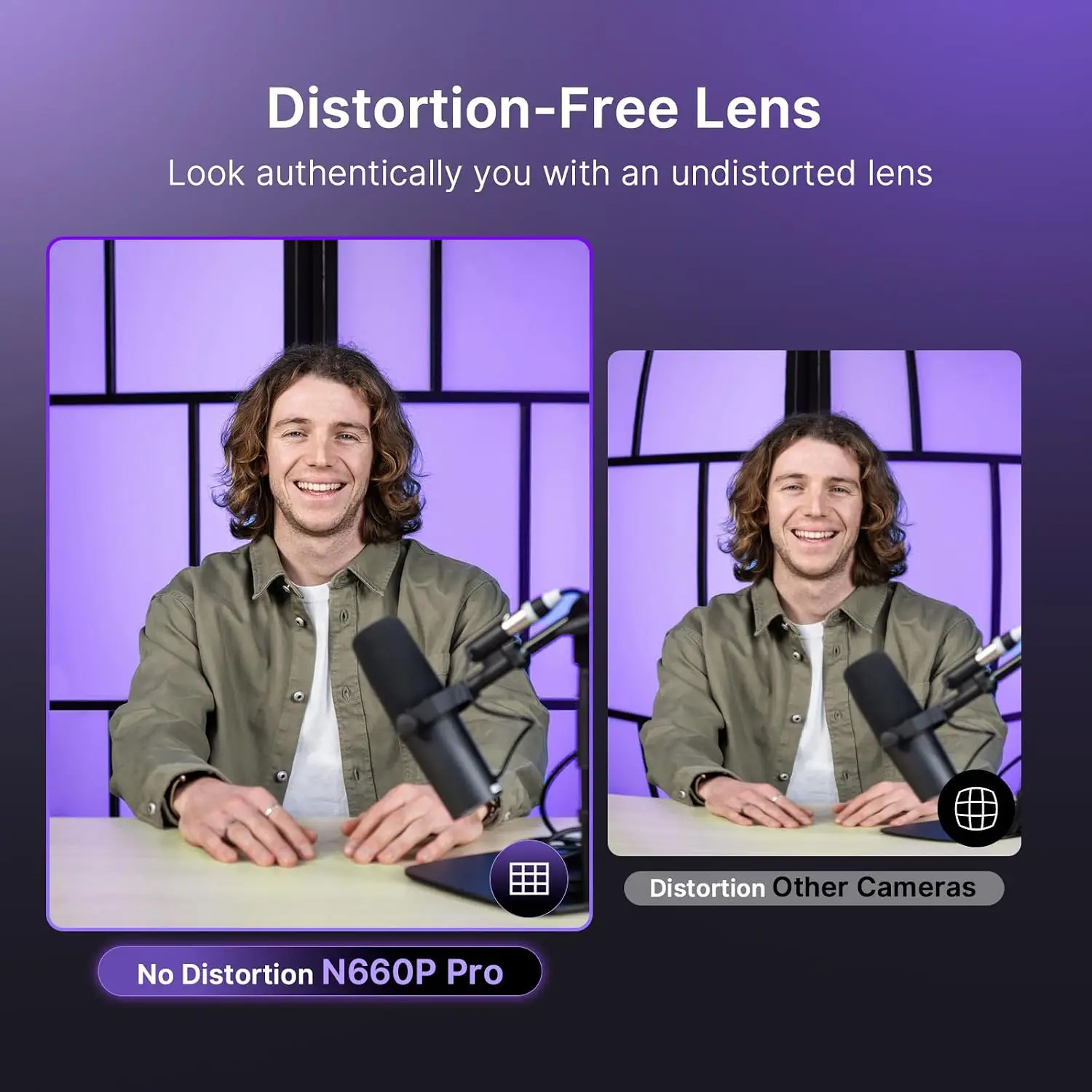 4K Webcam with Distortion-Free Lens 1080P 60Fps Autofocus 10