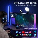 1080P Streaming Kit with Webcam Mic and LED Light 3 | PricZone 1080P Streaming Kit with Webcam Mic and LED Light 3 | PricZone