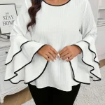 Plus Size Breathable Spring Summer Casual Long Sleeve Tops 3 | PricZone