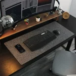 80X40Cm Wool Felt Gaming Desk Mat with Non Slip Base 4 | PricZone