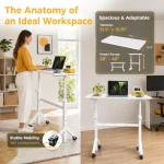 Small Standing Desk Adjustable Height with Wheels 8 | PricZone Small Standing Desk Adjustable Height with Wheels 8 | PricZone