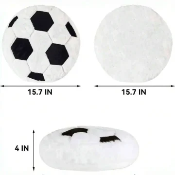 Soccer Ball Pillow Soft Fluffy Plush Football Cushion 2