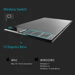 Wh1409 Wireless Graphic Drawing Tablet with 8192 Pen 4 | PricZone Wh1409 Wireless Graphic Drawing Tablet with 8192 Pen 4 | PricZone