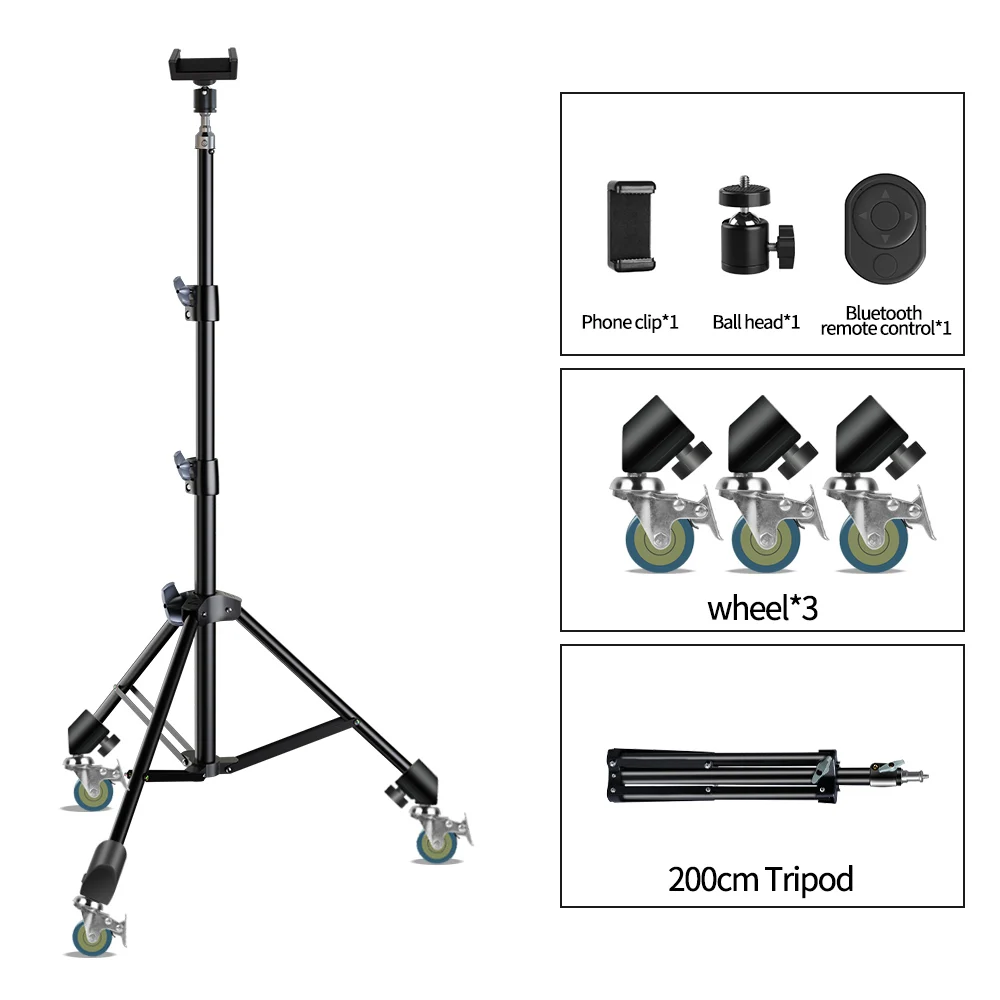 Sh Extendable Tripod 190Cm with 14 Screw Wheels Bluetooth 1 | PricZone Sh Extendable Tripod 190Cm with 14 Screw Wheels Bluetooth 1 | PricZone
