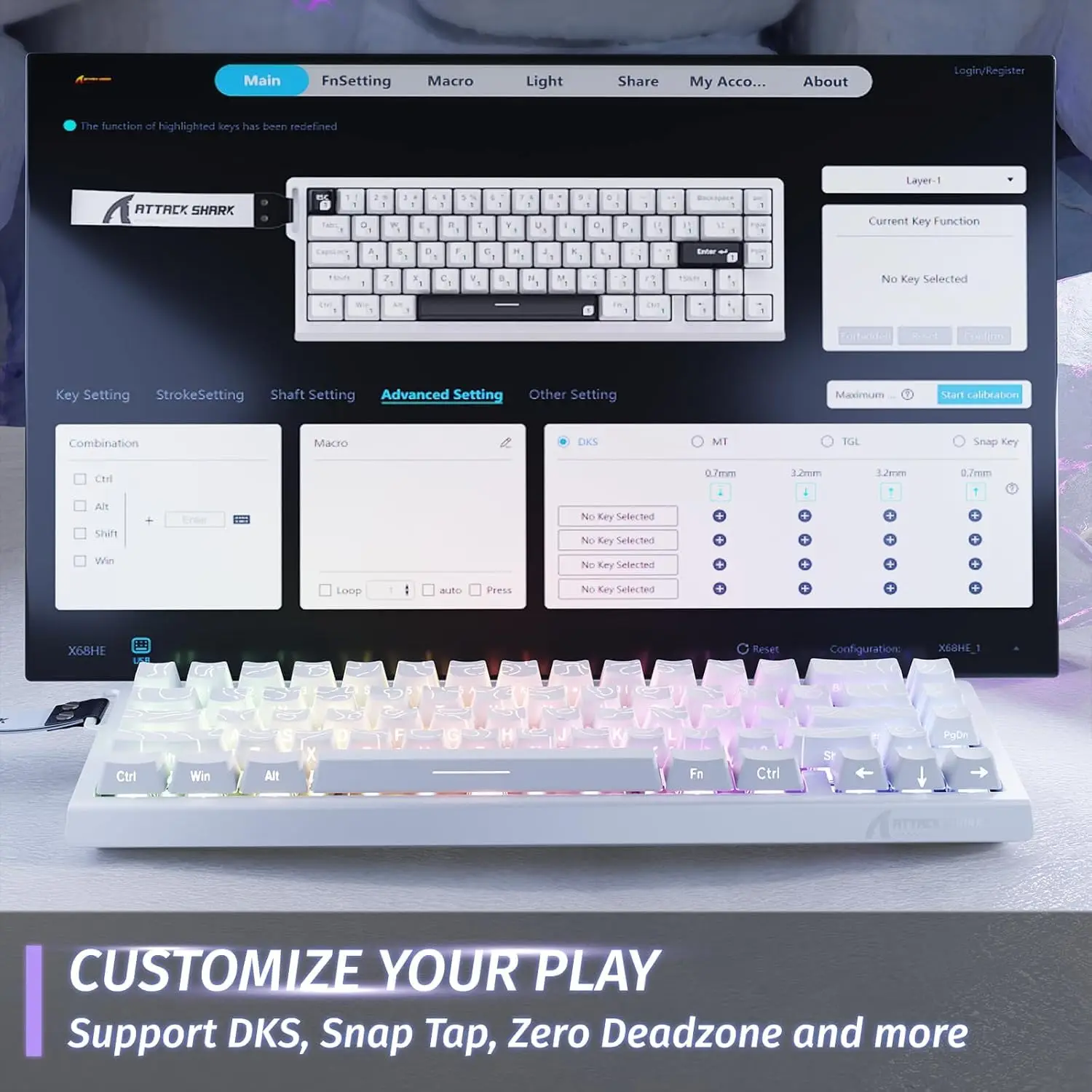 Attack Shark X68 He Rapid Trigger Mechanical Gaming 5 | PricZone Attack Shark X68 He Rapid Trigger Mechanical Gaming 5 | PricZone