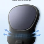 Ergonomic Mouse Pad with Wrist Rest and Memory Foam Support 3 | PricZone Even pressure massage pad distributing pressure across the neckshoulder area with arrows indicating even spread of force | PricZone