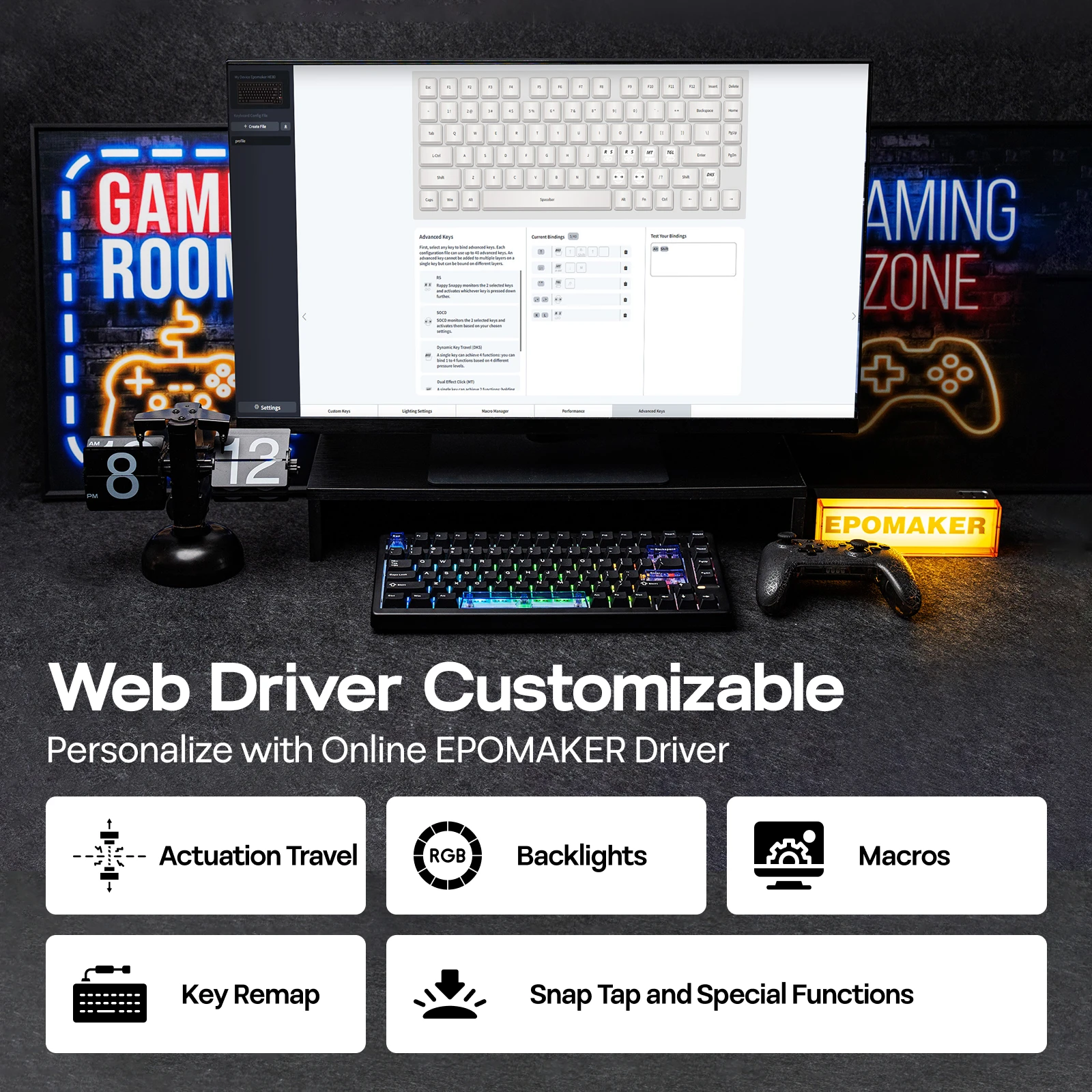 Epomaker He80 75 Qwerty Us Layout HotSwap Gasket Wired 4 | PricZone Epomaker He80 75 Qwerty Us Layout Hot Swap Gasket Wired 4 | PricZone