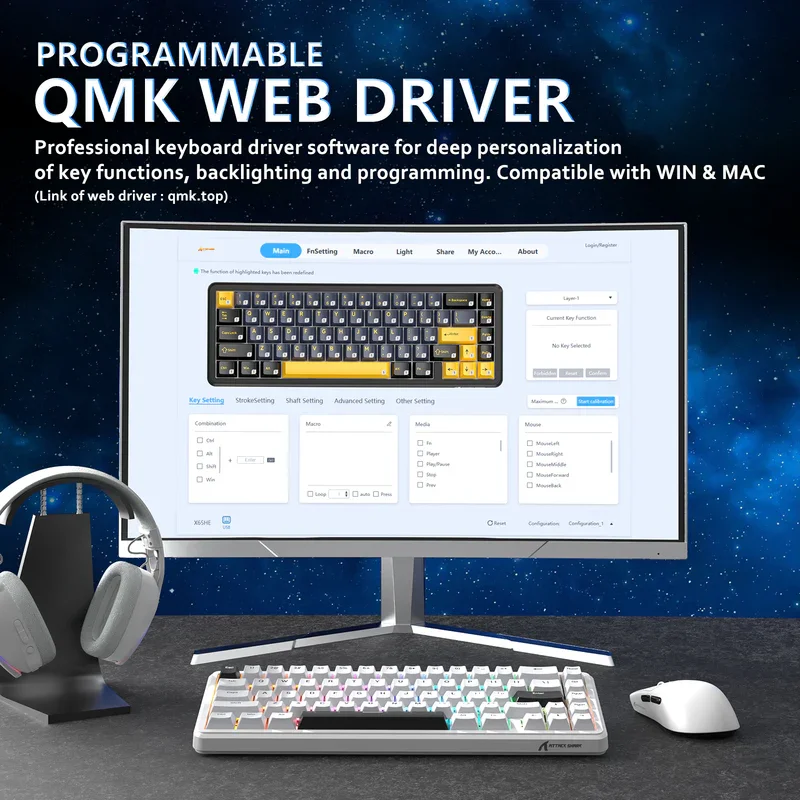 Attack Shark X65 He 65 Wired Gaming Keyboard with 8000Hz 6 | PricZone Attack Shark X65 He 65 Wired Gaming Keyboard with 8000Hz 6 | PricZone