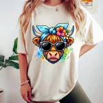 Womens Plus Size Colorful Cow Tank Top with Sunglasses 4 | PricZone Womens Plus Size Colorful Cow Tank Top with Sunglasses 4 | PricZone