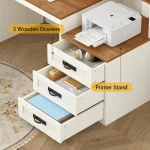 Armhouse Computer Desk with Power Outlets and Storage 5 | PricZone Armhouse Computer Desk with Power Outlets and Storage 5 | PricZone