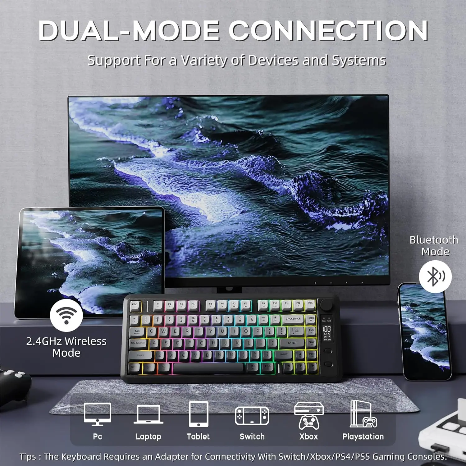 Attack Shark M75 Wireless Membrane Gaming Keyboard 2 | PricZone Attack Shark M75 Wireless Membrane Gaming Keyboard 2 | PricZone