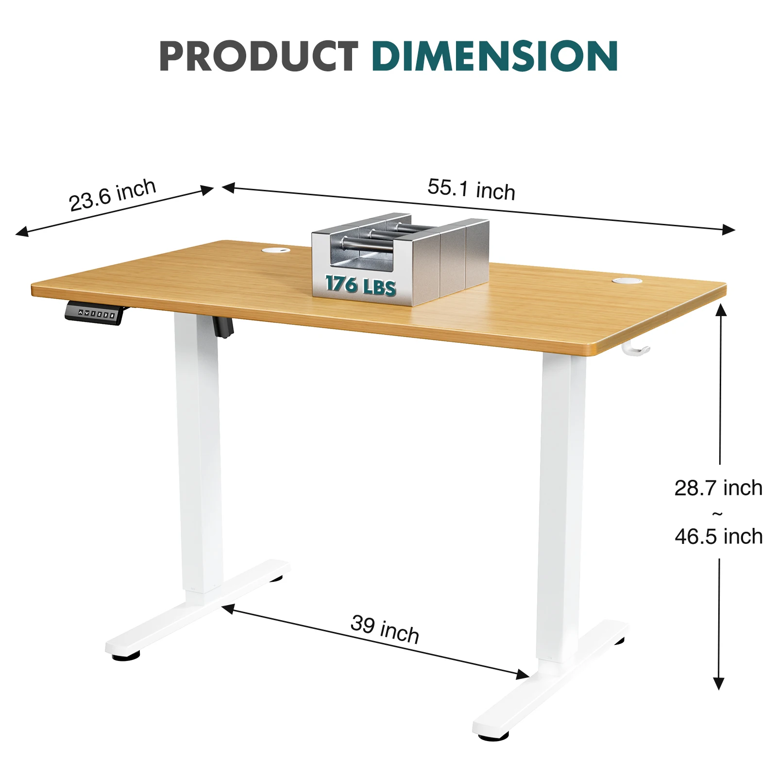 Mcq 55X24 Inch Electric Office Computer Desk with Wooden 2 | PricZone Mcq 55X24 Inch Electric Office Computer Desk with Wooden 2 | PricZone