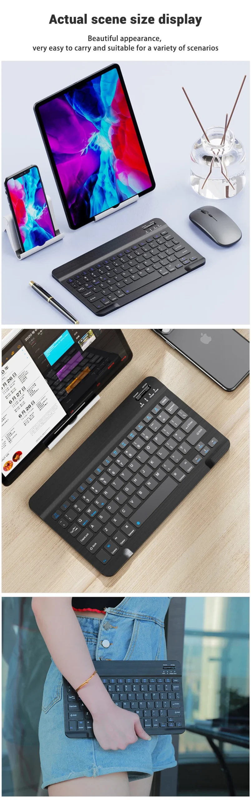 Wireless Keyboard Mouse for iOS Android Windows 23