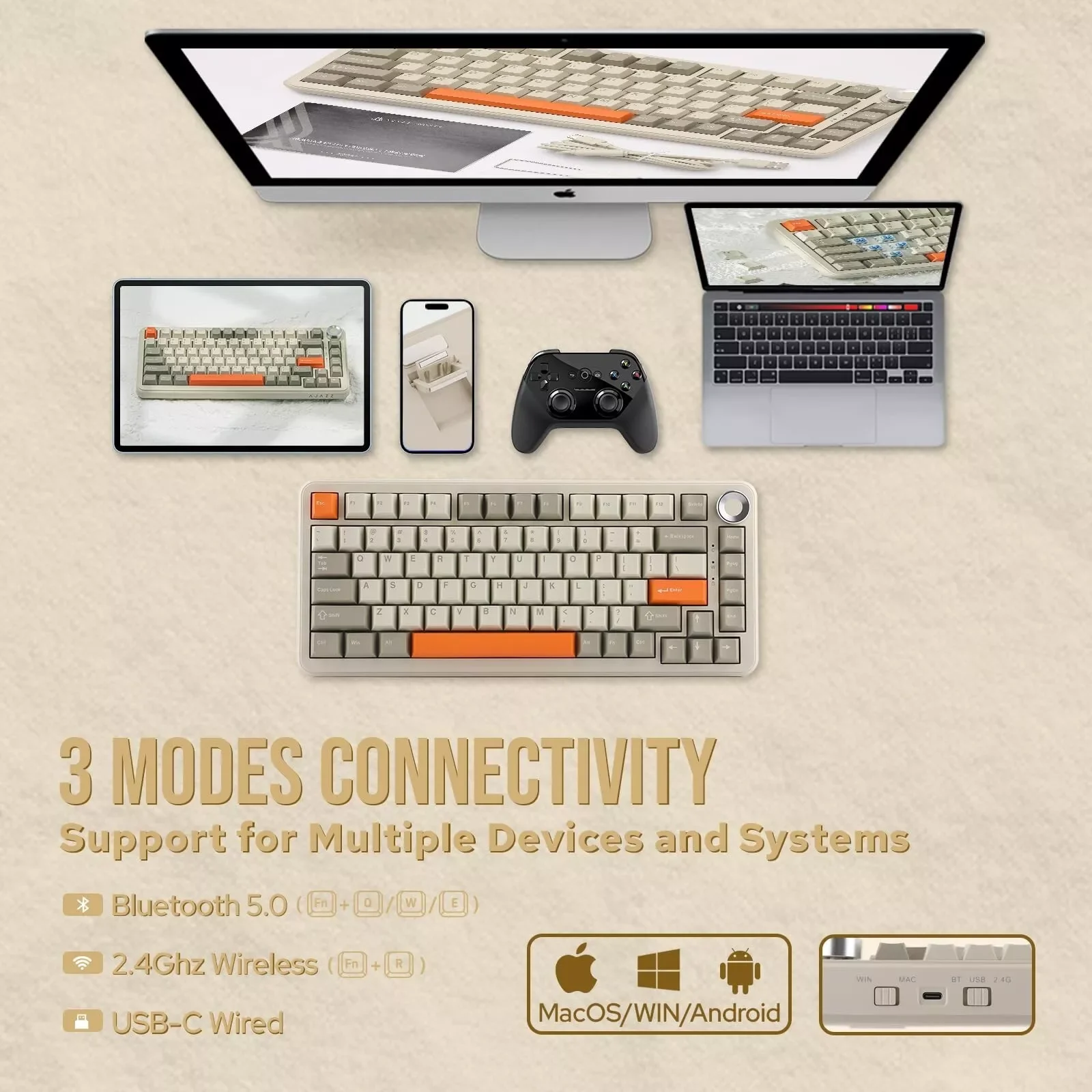 Ajazz Ak820 Max Wireless Office Gaming Esports Mechanical 6 | PricZone Ajazz Ak820 Max Wireless Office Gaming Esports Mechanical 6 | PricZone
