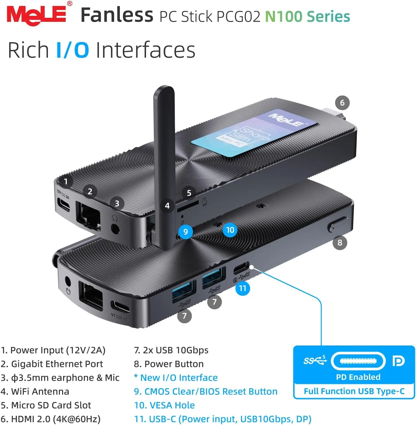 Mele Pcg02 Fanless Mini PC Stick N100 8Gb 128Gb 256Gb 3 | PricZone Mele Pcg02 Fanless Mini PC Stick N100 8Gb 128Gb 256Gb 3 | PricZone