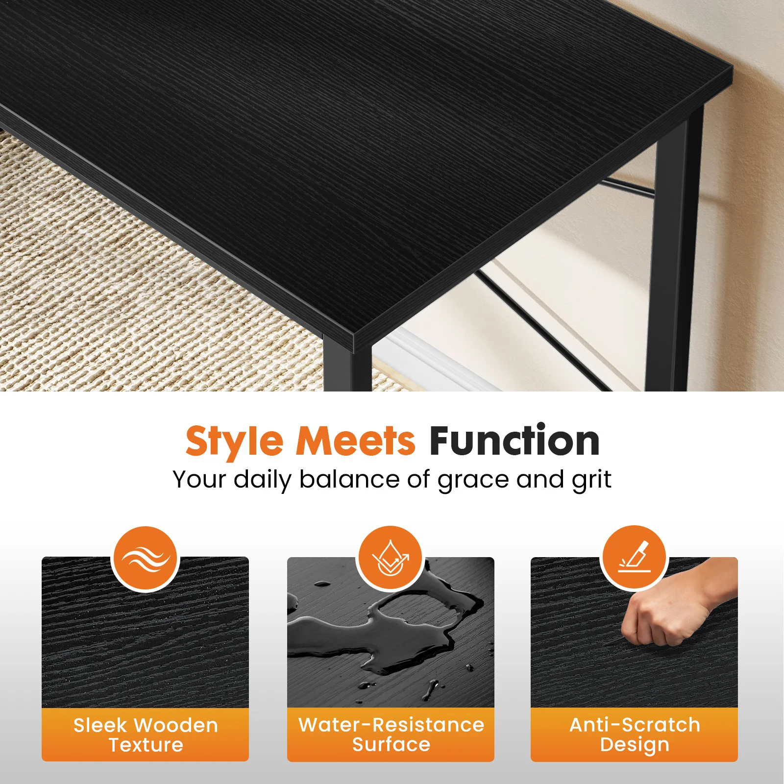 Standing Office Computer Desk Sturdy Metal Frame 6 | PricZone Standing Office Computer Desk Sturdy Metal Frame 6 | PricZone