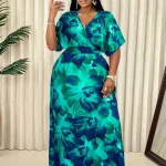 Plus Size Floral Print Maxi Dress for Women 1 | PricZone