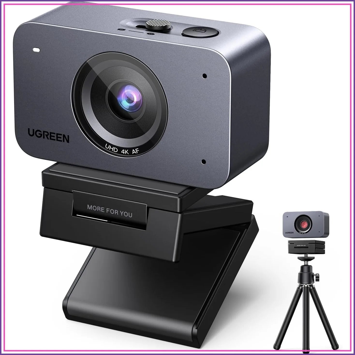 4K Webcam for PC/Mac with 1080P 60Fps Auto Focus and AI 7