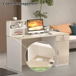 Reception Desk with Counter and Lockable Storage Drawers 6 | PricZone