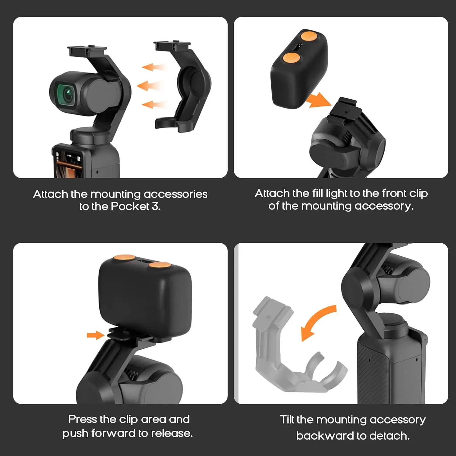 DJI Osmo Pocket 3 Rechargeable Fill Light with Color 14