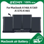 Replacement MacBook Air battery compatible with models A1466 A1369 A1370 A1465 shown with a multi cell black battery pack and a green promotional border Fast Ship 24h | PricZone