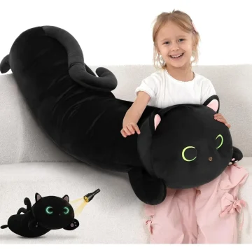 44inch GlowintheDark Giant Cat Plush Body Pillow 1 | PricZone 44 inch Glow in the Dark Giant Cat Plush Body Pillow 1 | PricZone