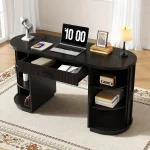 Fluted Executive Computer Desk with Drawers 5 | PricZone