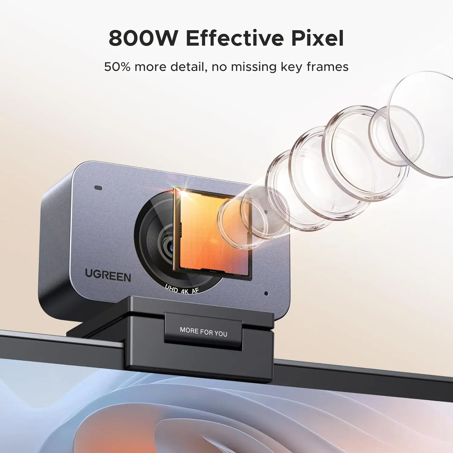 4K Webcam with Auto Focus and Noise-Canceling Mics 8