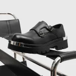 Men Casual Leather Shoes Fashion Derby Round Toe Toe Trendy 1 | PricZone