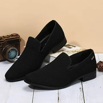 Uubaris Mens Dress Loafers Tuxedo Suit Slip-On Shoes 2