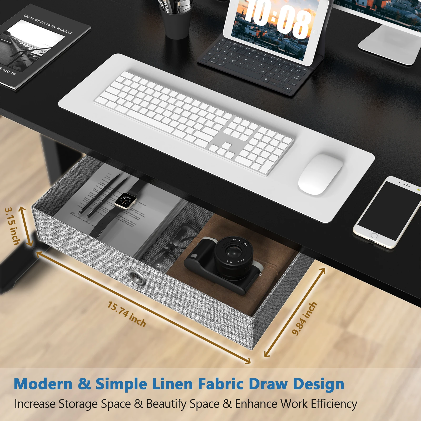 55X24 Inch Electric Standing Desk with Ergonomic Design 10