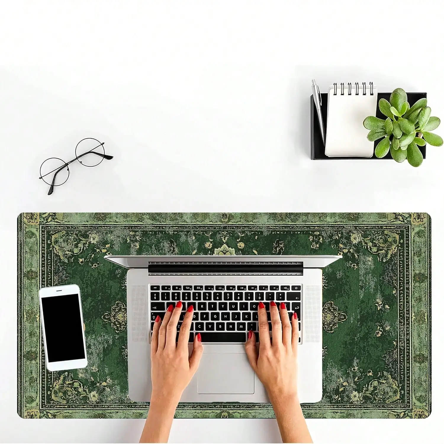 Vintage Green Persian Carpet Gaming Mouse Pad and Keyboard 6 | PricZone Vintage Green Persian Carpet Gaming Mouse Pad and Keyboard 6 | PricZone