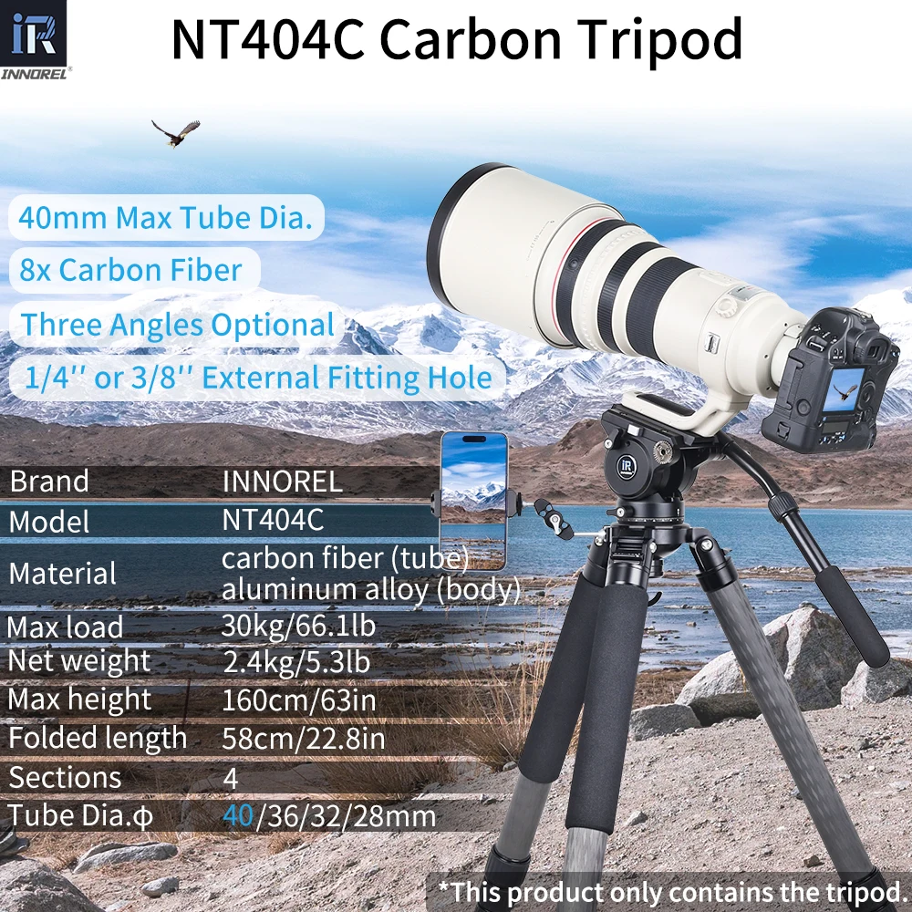 Innorel Nt404C Heavy Duty Camera Tripod 40Mm Tube 30Kg 2 | PricZone Innorel Nt404C Heavy Duty Camera Tripod 40Mm Tube 30Kg 2 | PricZone