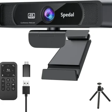 4K HD Wide Angle Webcam with Microphone Remote 1