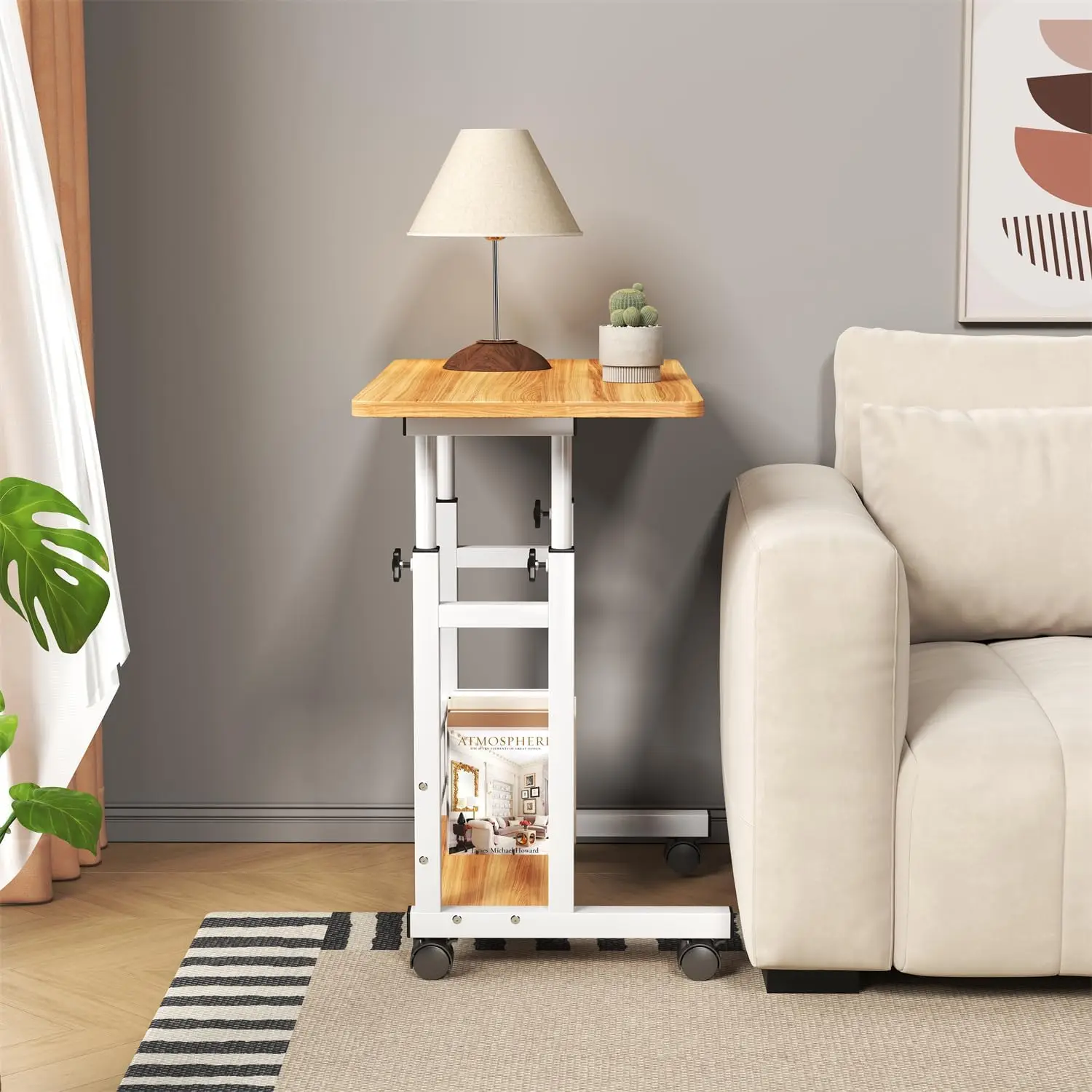 Adjustable Height Standing Desk with Wheels for Home Office 4 | PricZone Adjustable Height Standing Desk with Wheels for Home Office 4 | PricZone